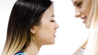 Newly Cheerleader eastern LuLu Chu Learns The Basics With Her Captain - TWAT EATING and FACE SITTING