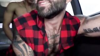 Hot thick cock man blindfolded and sucked off by kinky bear