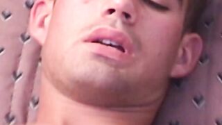BobAuntie.com - Good looking amateur dude strokes his hairy dick solo vigorously