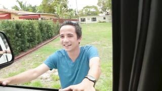 Helpless Rose Monroe swallows cock before penetration