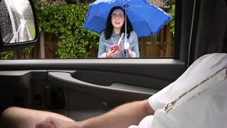 Helpless Scarlet is picked up by stranger and pays with sex