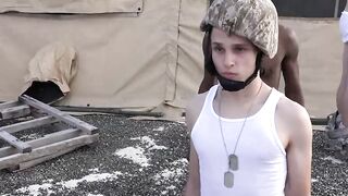 Military jocks hard banging after passionate cock sucking