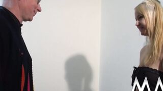 Granpa fucks a freaky blonde Hottie