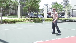Horny jocks butt banging after some one on one basketball