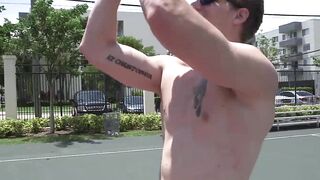 Horny jocks butt banging after some one on one basketball