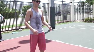 Horny jocks butt banging after some one on one basketball