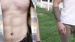 Inked hunk pounding young rednecks sweet butt