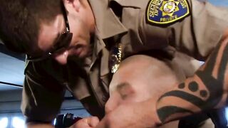 Sexy Jock Perp Fucked Hard and Rough by Hunky Tatted Guards Hoe 2