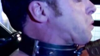 MuscleJockBound.com - Submissive man futilely struggles while in heavy chains, domina