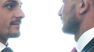 Steamy and sloppy gay sex in the office with horny boss