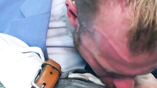 Straight boss fuck his bottom assistant and fed him his load