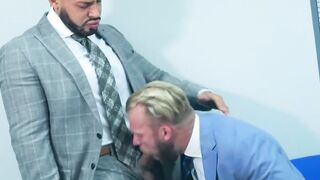 Straight boss fuck his bottom assistant and fed him his load