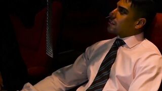 Businessman hunk gets his tight butt pounded hard by BF