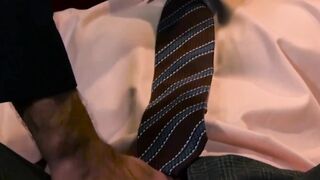Businessman hunk gets his tight butt pounded hard by BF