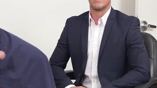 Employee shows his commitment by fucking his future boss