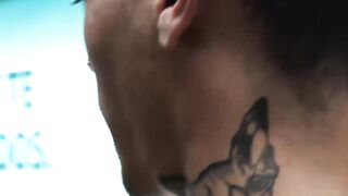 LecheLatinos.com - Tattooed Latino's hard, raw threesome fuck with two hung tops