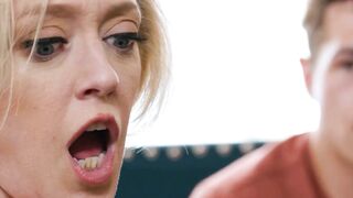ADULT TIME - Big Tit Stepmom Dee Williams CAUGHT WATCHING PORN Tries GAPING ANAL With Long Penis Stepson