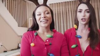 Besties trap Santa so they can have foursome with him