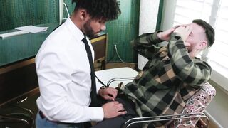 Tony Genius offers his ass to Derek Allen to help him release stress