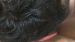 Young Japanese man fingers his lover and gives him a blowjob