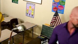 Hot teacher Mitch Vaughn pounds naughty student Nick Simpson
