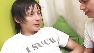 Attractive hunks sucks and rides a giant fuck stick wildly