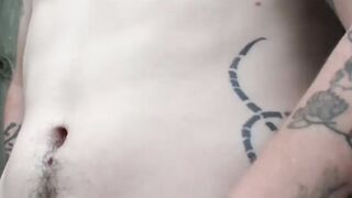Horny tattooed thug Lex is getting his cock out in a yard