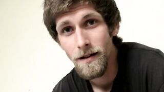 American twink with beard Apollo Delion wanking it hard