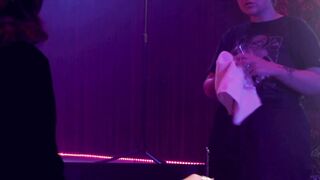 TRANSFIXED - Cabaret Tgirl Owner Ariel Demure Devours New Lead Singer Brooklyn Gray's Cunt On Stage