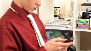 Ryan slides his long hard cock into his hot coworker Wesley