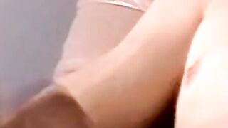 Young athletic amateur strokes his big dick and unloads jizz
