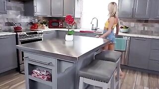 Chloe Temple loving masturbating inside semi-outdoors places like the kitchen of the house she shares with Ethan Seeks her stepbrother.