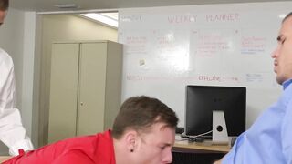 Assfucked newbie quickly learns new office regulations