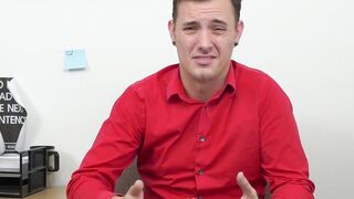 Assfucked newbie quickly learns new office regulations