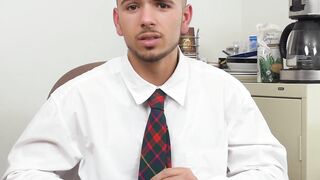 Assfucked newbie quickly learns new office regulations