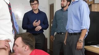 Assfucked newbie quickly learns new office regulations
