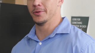 Assfucked newbie quickly learns new office regulations