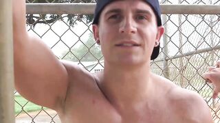 Muscular jock ass pounded in the showers by a buff handsome