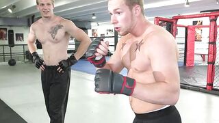 Sportsman hunk acquainted with the MMA of ass hammering