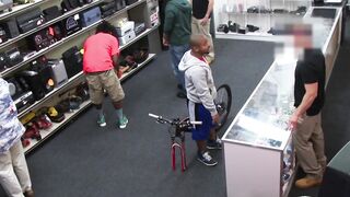Black dude receives ass hammering in big white cock threeway