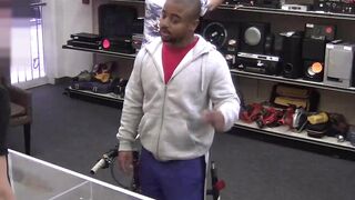 Black dude receives ass hammering in big white cock threeway