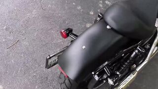 Straight biker rides cock for cash in the pawnshop