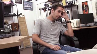 Hung pawnbroker fucks and films cute straight dude