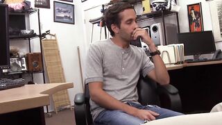 Hung pawnbroker fucks and films cute straight dude