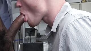 Red haired bottom drilled by BBC after deepthroat POV BJ