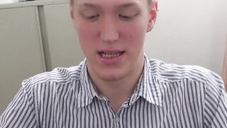 Straight cracker blows bosses BBC before POV bareback fuck