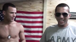 Army studs have group anal sex in the barracks