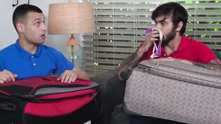 MILFs Crystal Rush and Kyla Keys seduce their stepsons after finding their sex toys