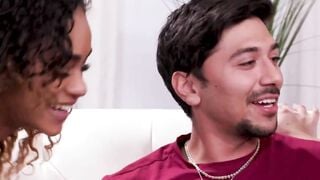 ADULT TIME - Scarlit Scandal & Kayley Gunner TRY CUM SWAPPING With Huge Cock Simp! THREE-WAY!
