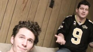 Horny straight guys Dean Inja and Lex Lane work with their throbbing cock